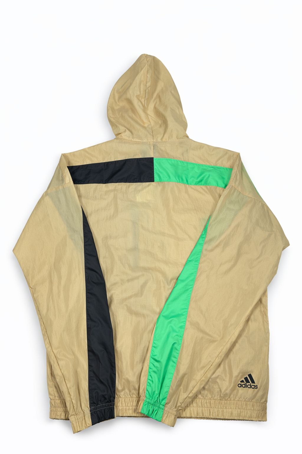 Adidas H39835 M WND MOTHER Windbreaker Regenjacke beige neongrün